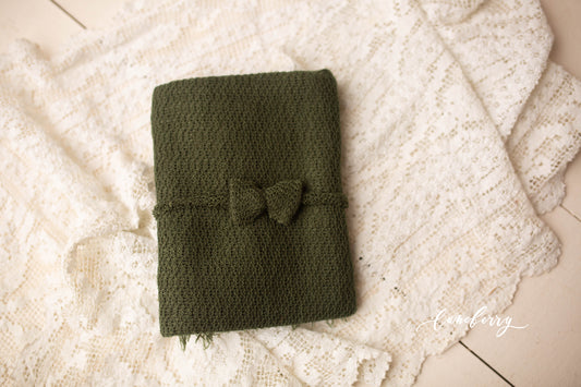 FINAL SALE -  Green Knit headband & wrap