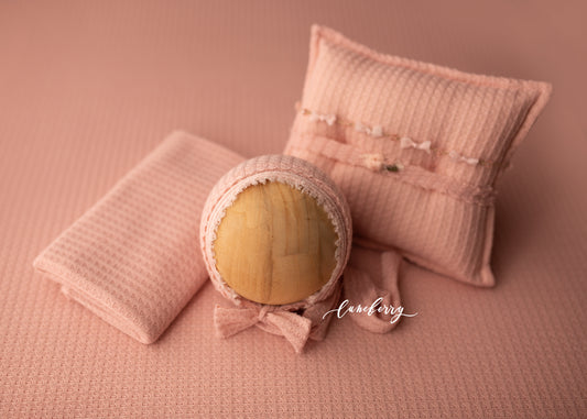 BLUSH WAFFLE Fabric