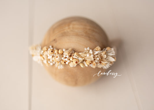 Heavenly Cream Floral Crown
