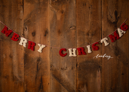 Merry Christmas Felted Garland