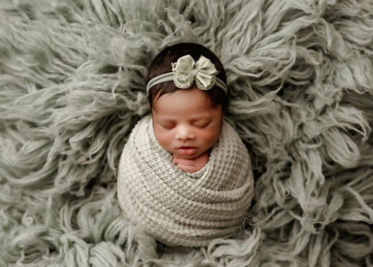 DUSTY SAGE Premium Wool Flokati