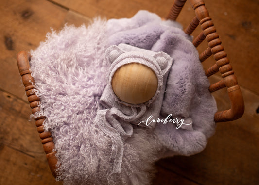 Lavender Sheepskin & Rabbit Fur