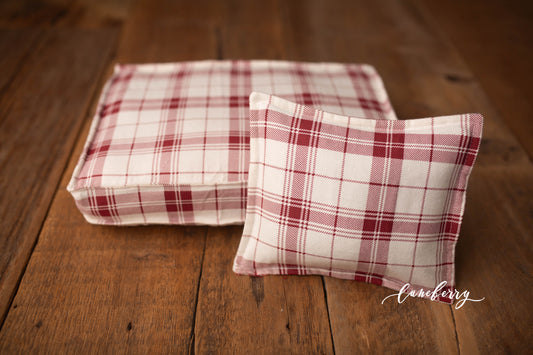 Mattress Cover - Red & White Plaid