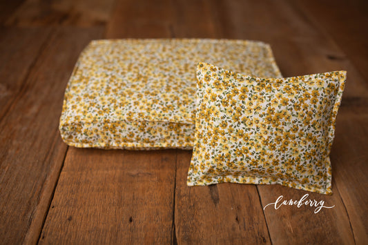Mattress Cover -Yellow Florals