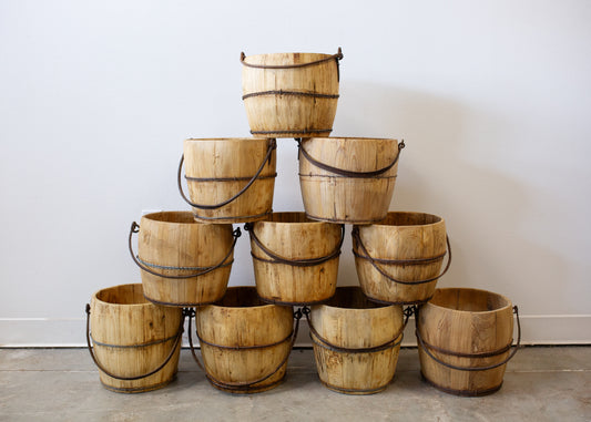 Vintage Wooden Water Bucket *READY TO SHIP*
