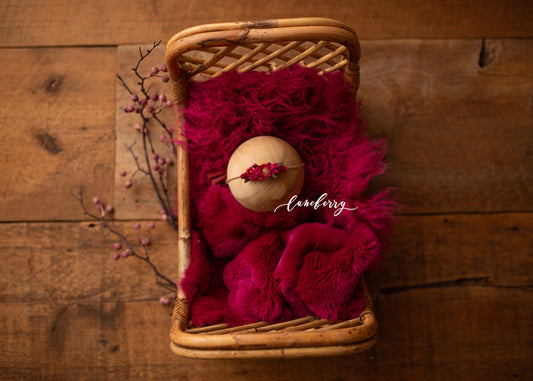 Raspberry Sheepskin & Rabbit Fur