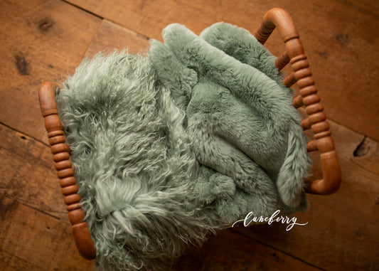 Slate Sheepskin & Rabbit Fur
