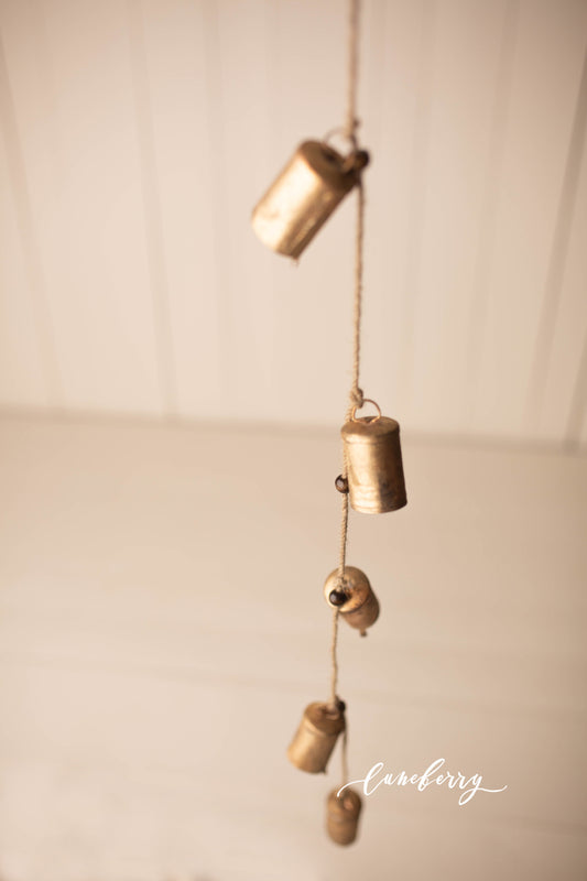 Hanging Bells with Wood Beads