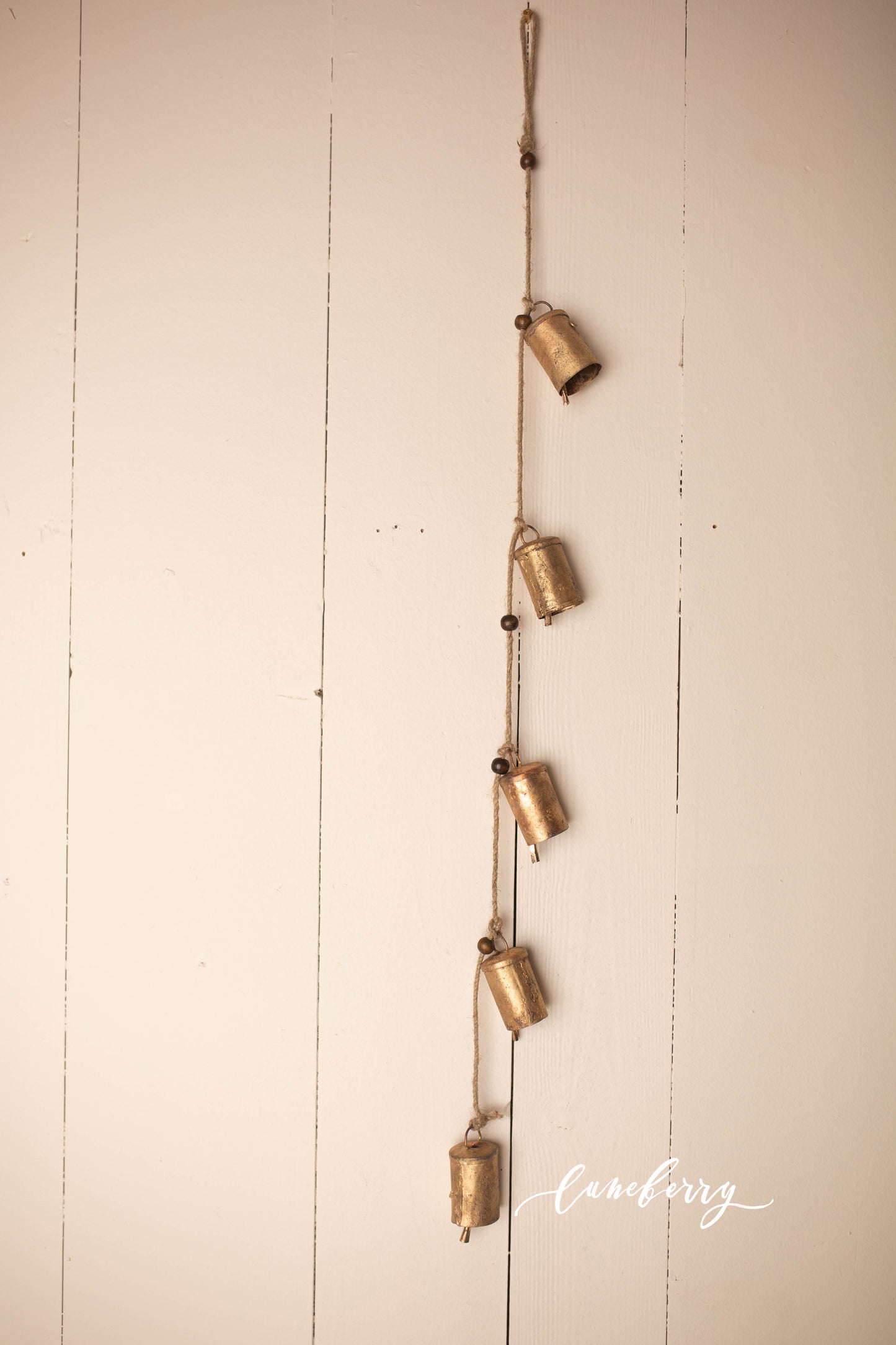 Hanging Bells with Wood Beads