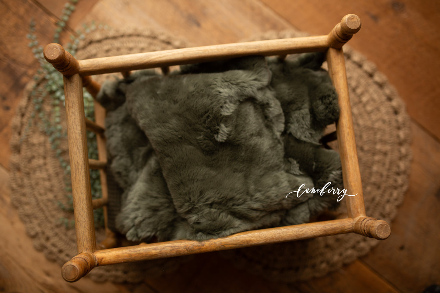 Olive Sheepskin & Rabbit Fur