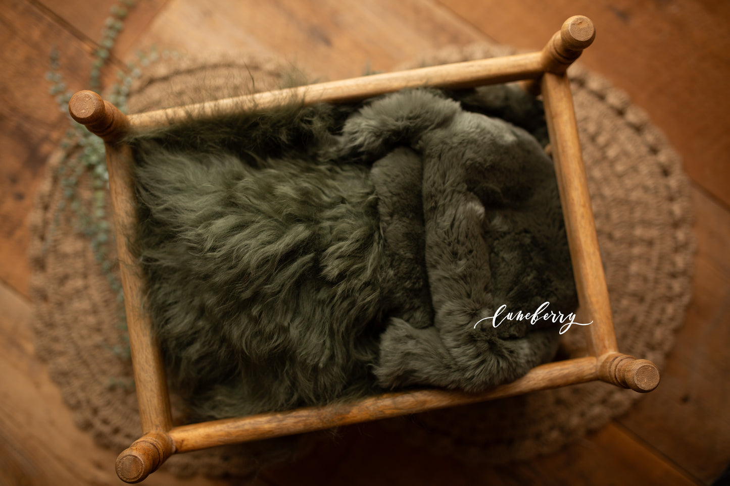 Olive Sheepskin & Rabbit Fur