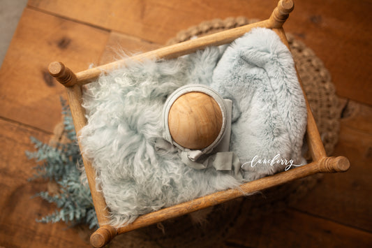 SKY BLUE Sheepskin & Rabbit Fur