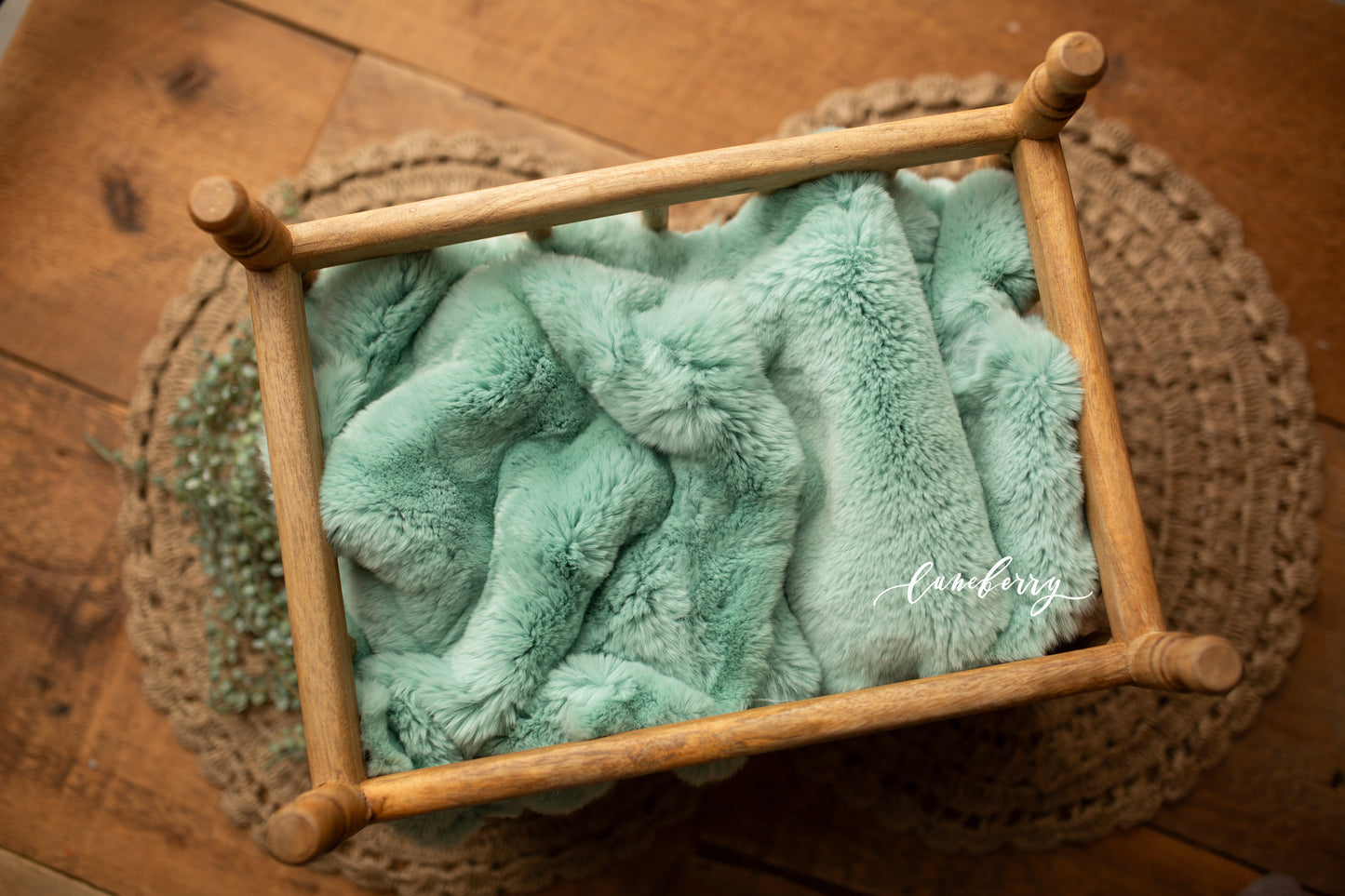 Mint Sheepskin & Rabbit Fur