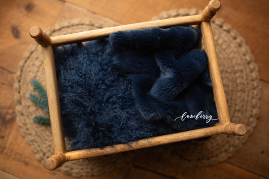 WINTER BLUE Sheepskin & Rabbit Fur