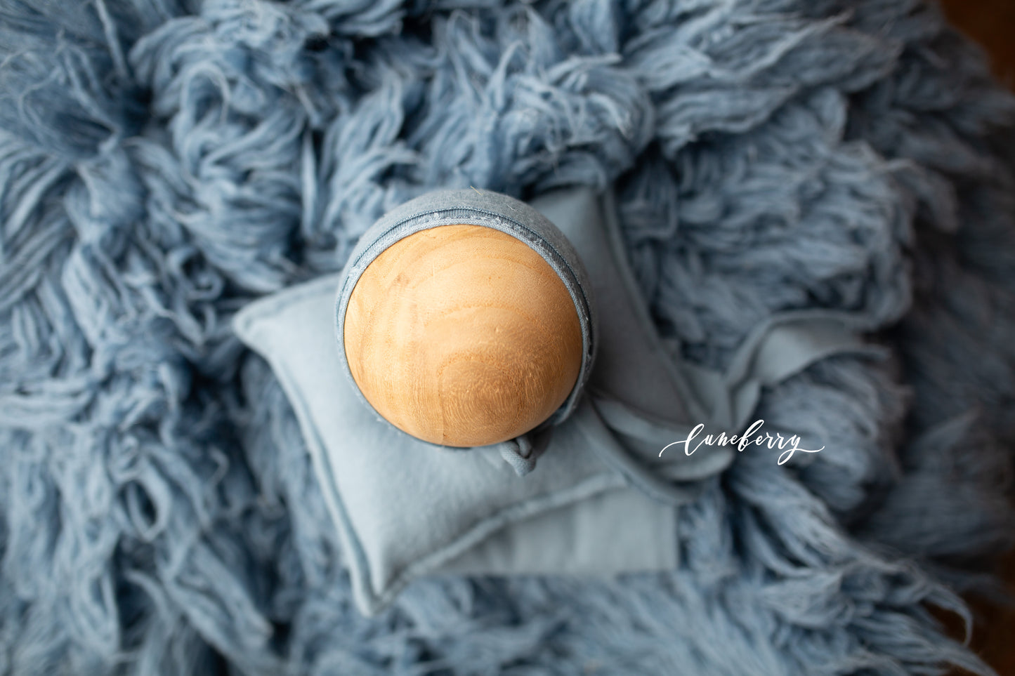 DUSTY BLUE Premium Wool Flokati