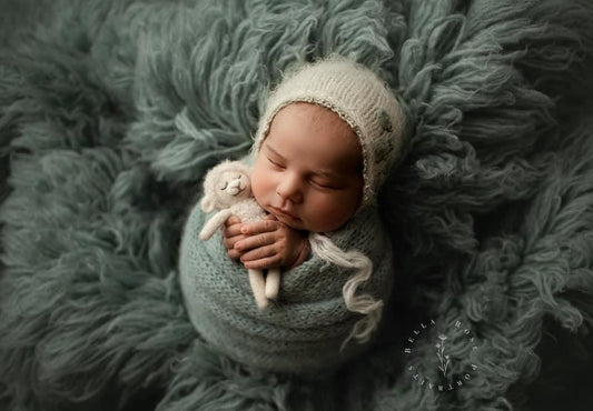 DUSTY SAGE Premium Wool Flokati