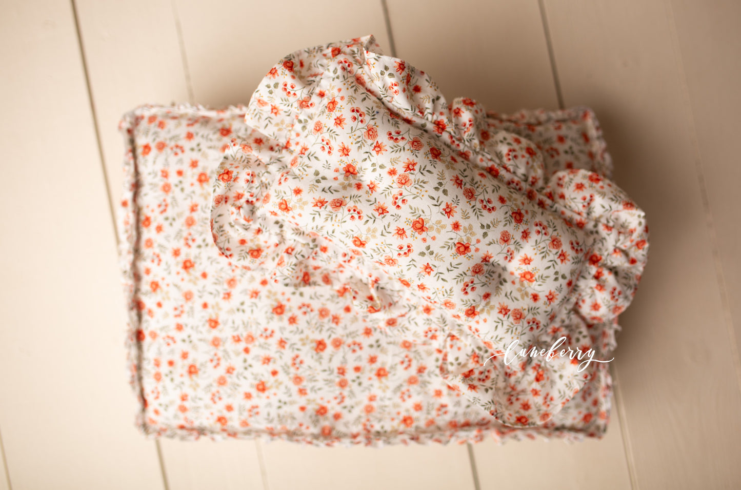 Mattress Cover -Peach Ruffles