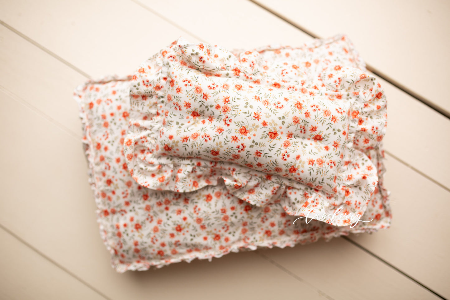 Mattress Cover -Peach Ruffles