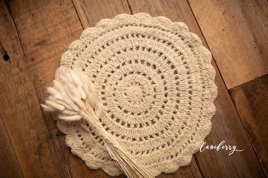 Cream Round Macrame Layer