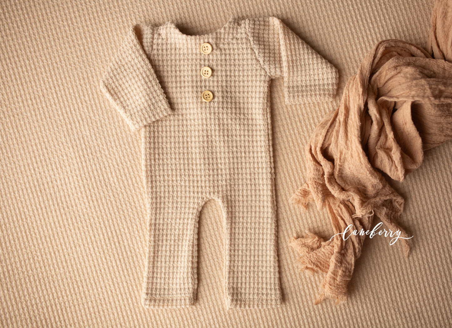 TAN WAFFLE Fabric