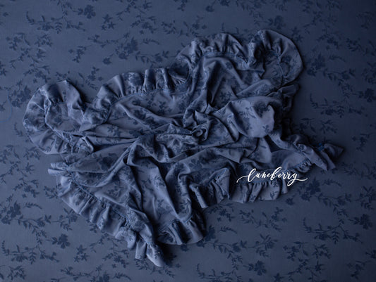 WINTER BLUE FLORAL Fabric
