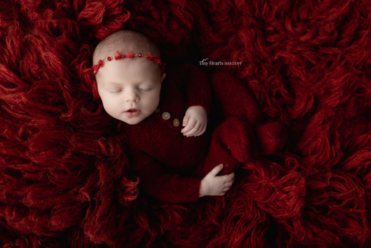 RUBY RED Premium Wool Flokati