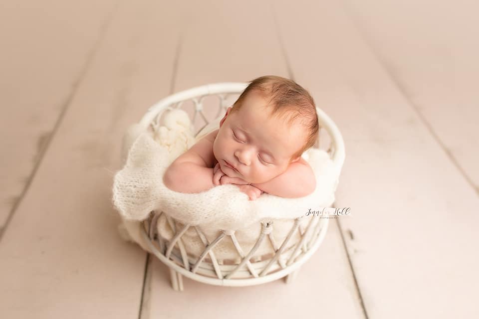 The Johna - Cream Bamboo Round Basket