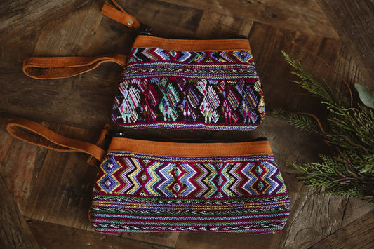 Mayan Huipil wristlet bags -Set 10 Dark Vibes