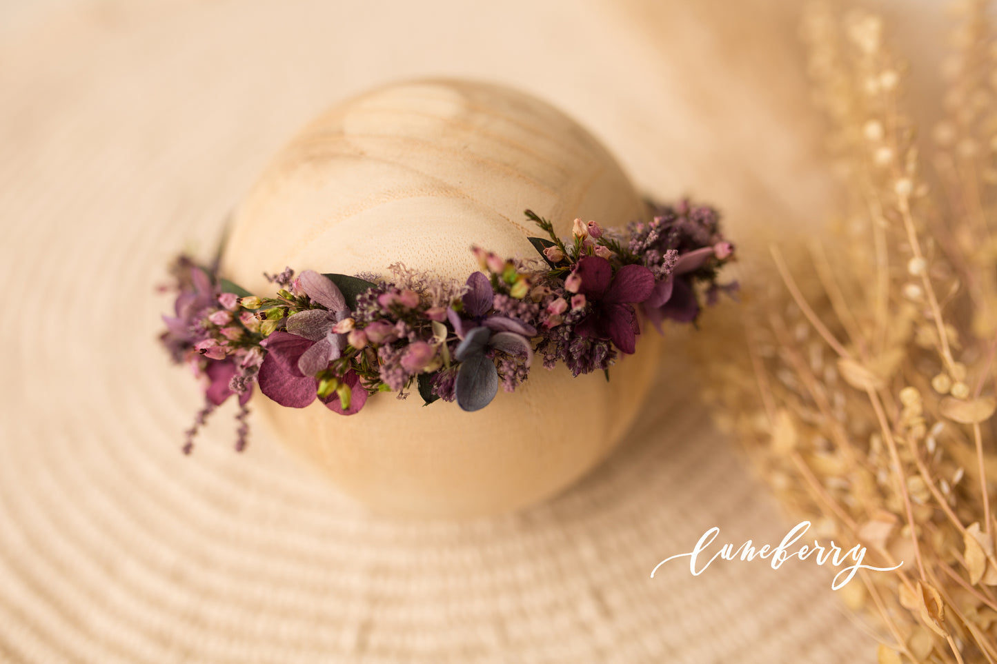 Loree Lavender Dried Floral Halo