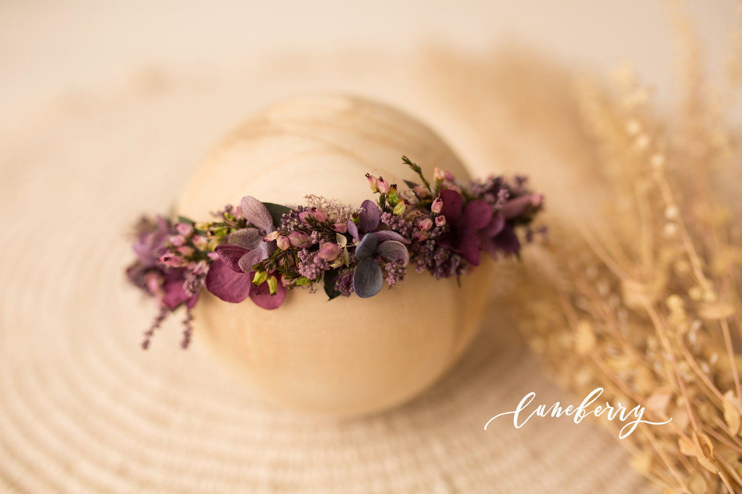 Loree Lavender Dried Floral Halo