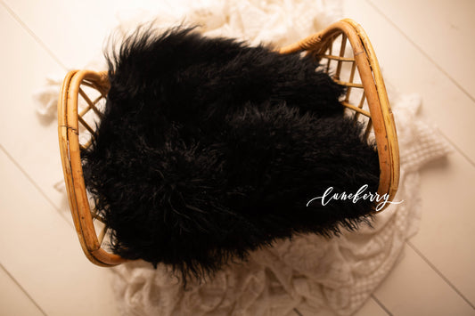 Black Sheepskin & Rabbit Fur
