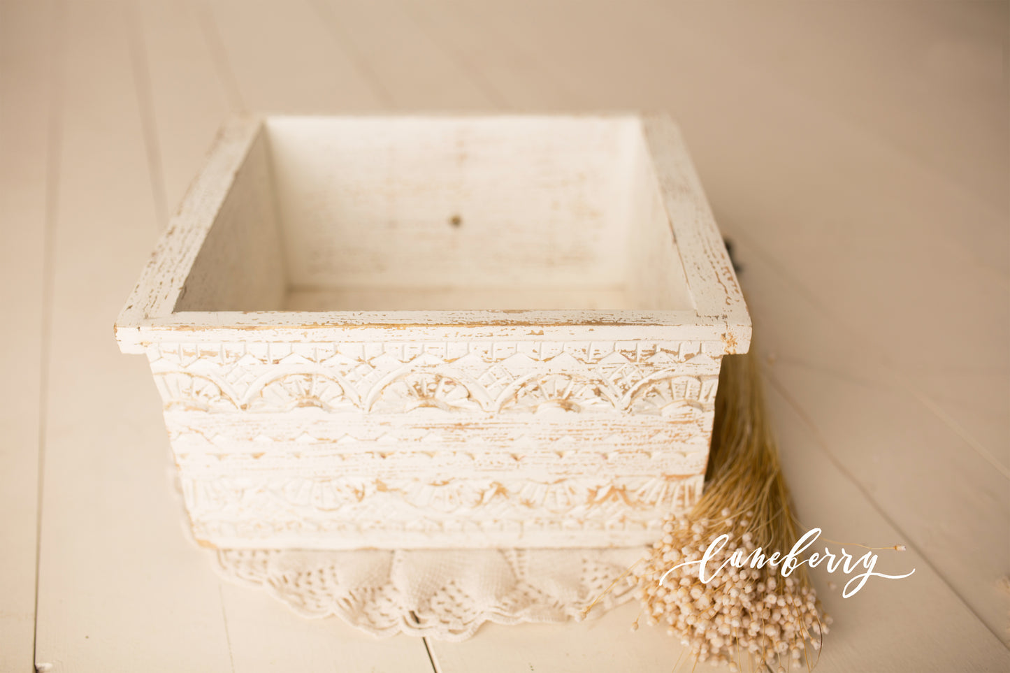 Carved drawer & crate - multiple finishes