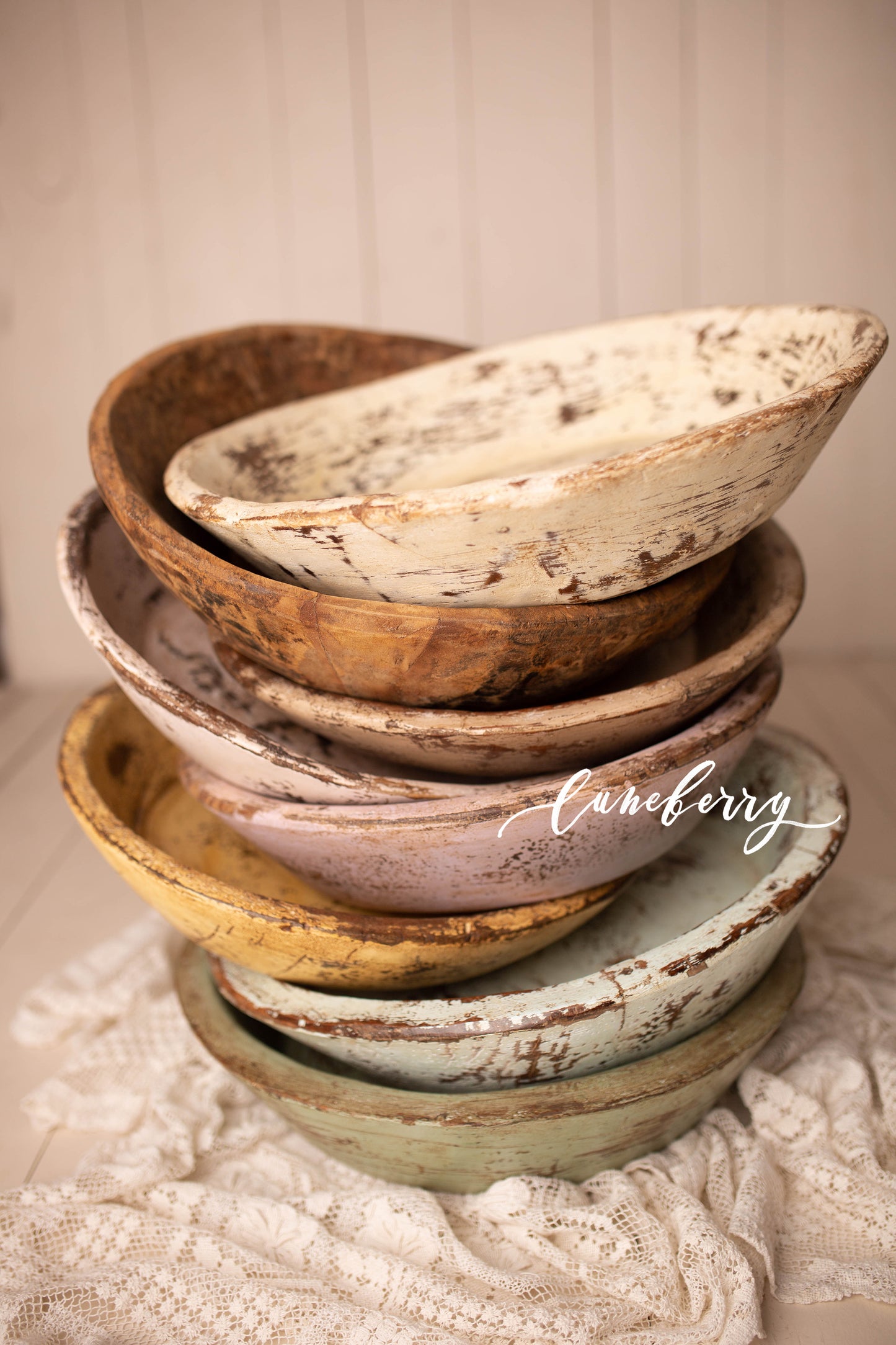 Vintage Bowls - Antique White