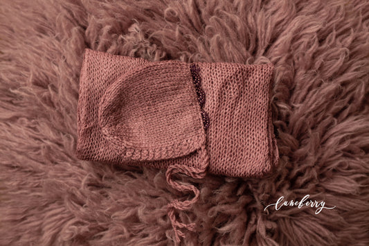 Dusty Purple Beaded Knit Set