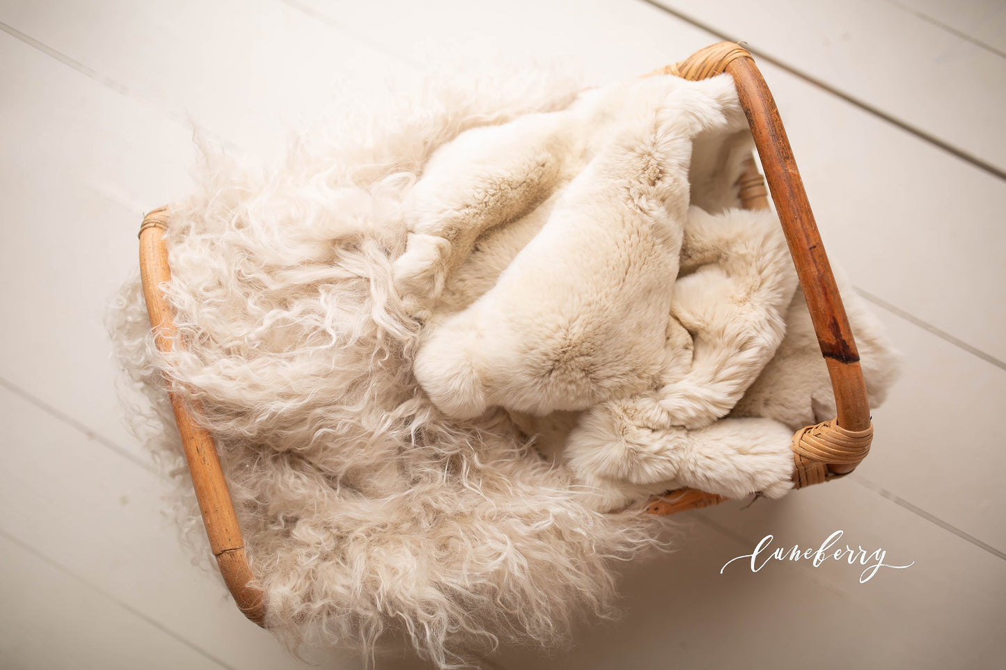 Beige Sheepskin & Rabbit Fur