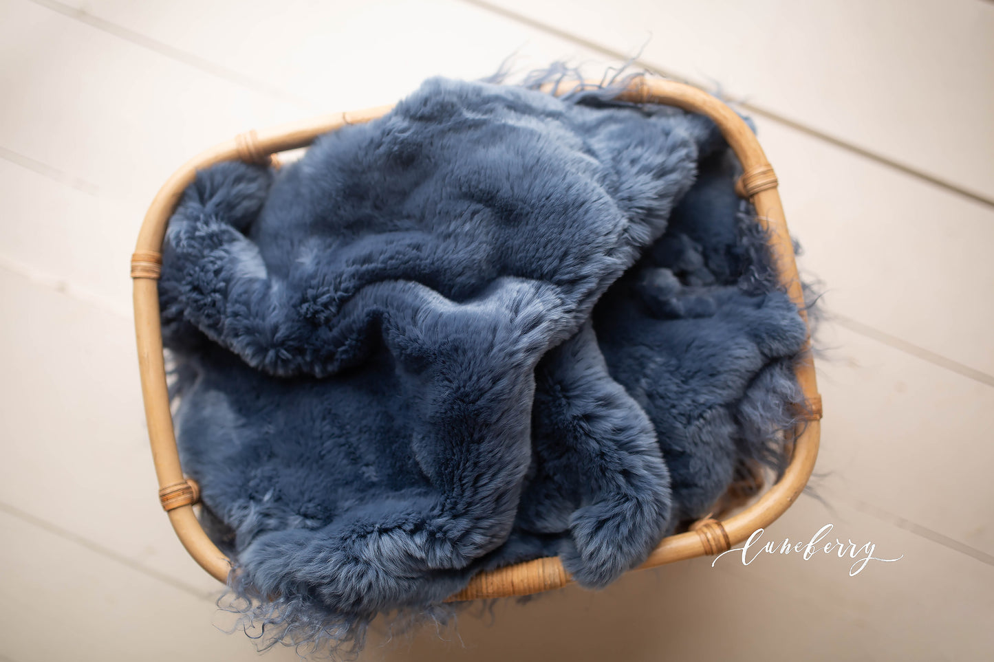 Deep Blue Sea Sheepskin & Rabbit Fur