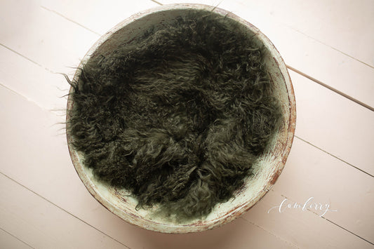FOREST GREEN Sheepskin & Rabbit Fur