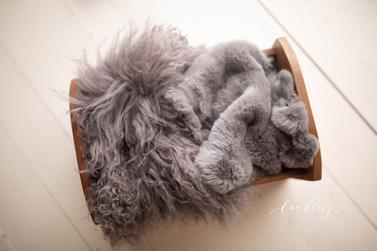 Grey Sheepskin & Rabbit Fur