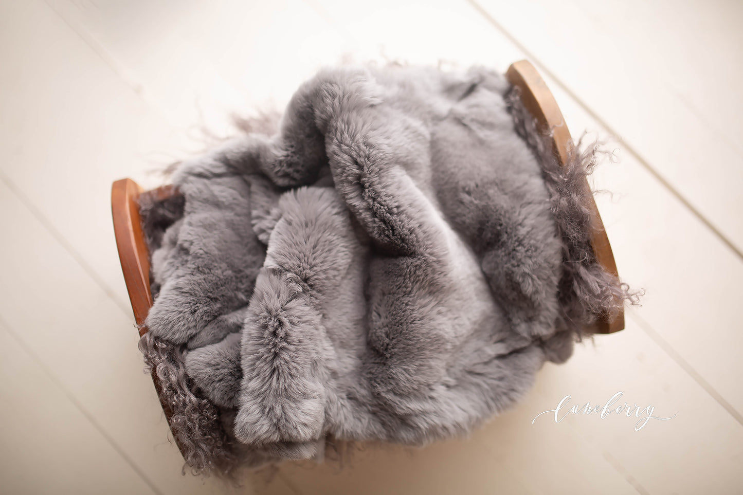 Grey Sheepskin & Rabbit Fur