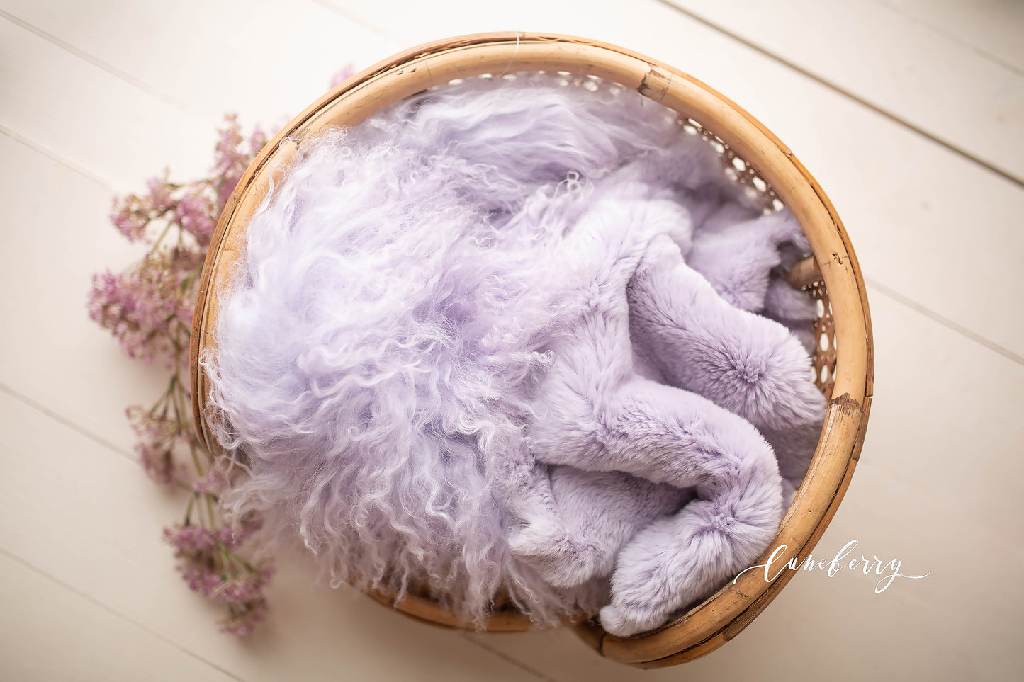 Lavender Sheepskin & Rabbit Fur