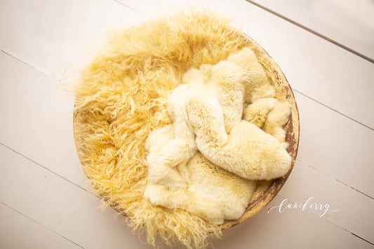 Lemon Sheepskin & Rabbit Fur