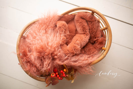 Papaya Rum Punch Sheepskin & Rabbit Fur