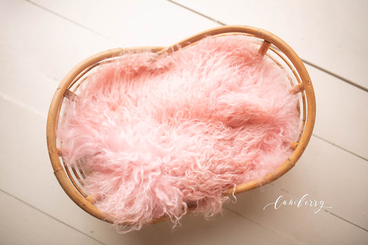 Rose All Day Sheepskin & Rabbit Fur