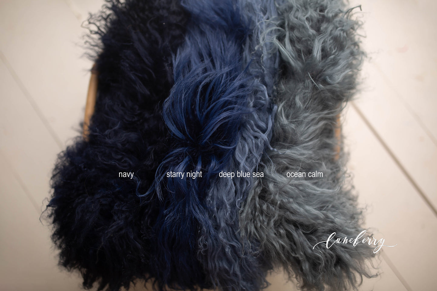 Blue Grey Sheepskin & Rabbit Fur
