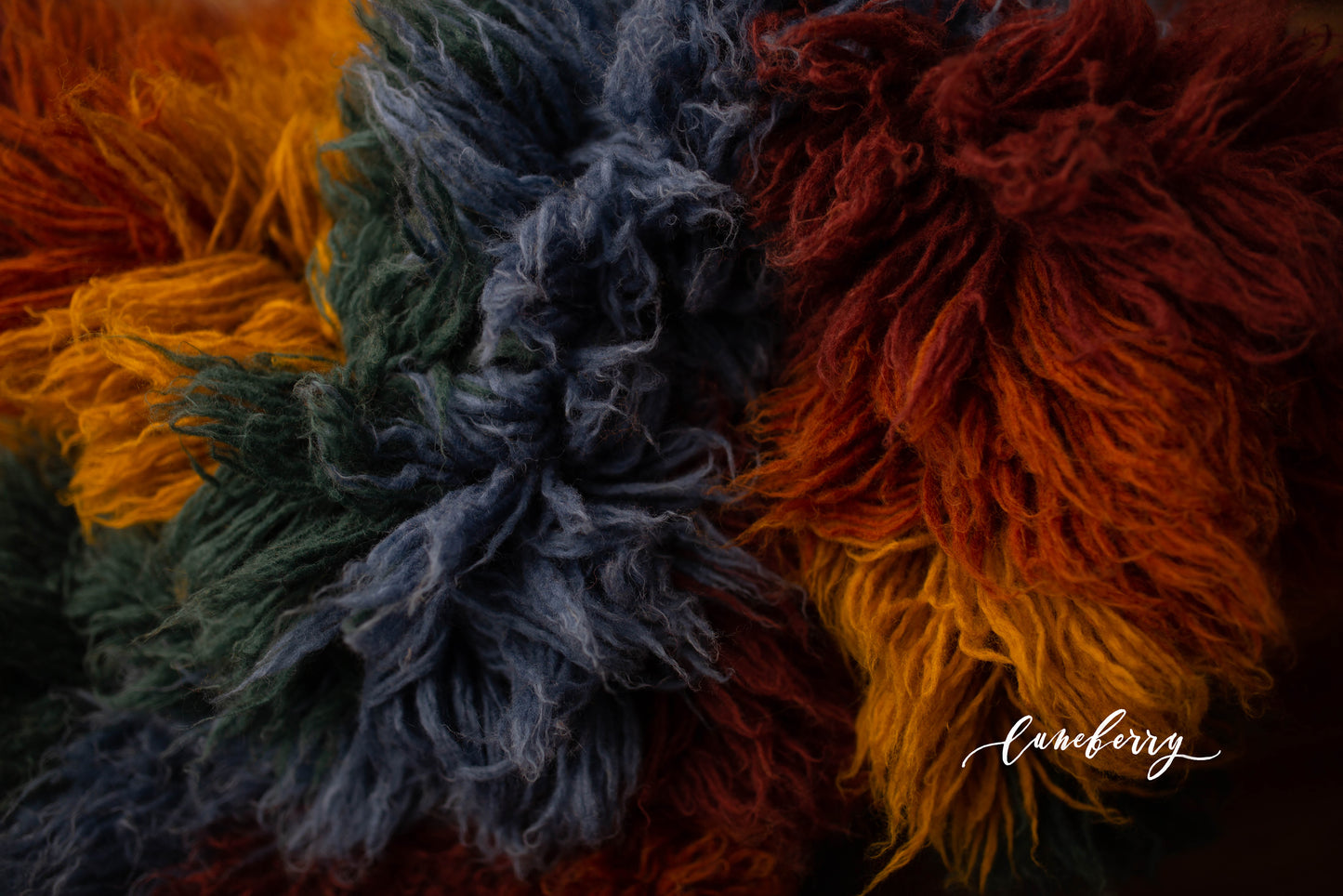 JEWEL TONE RAINBOW Premium Wool Flokati
