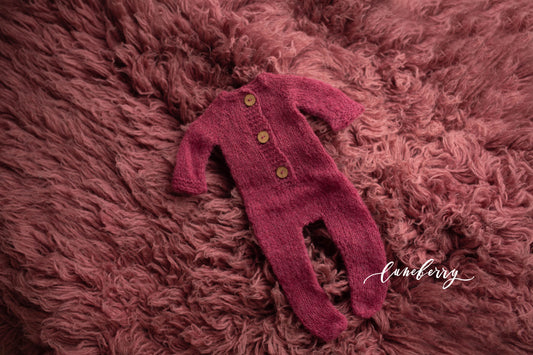 MOSS ROSE coordinating Footed Romper