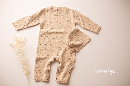 Riley | Knit Bodysuit with Bonnet