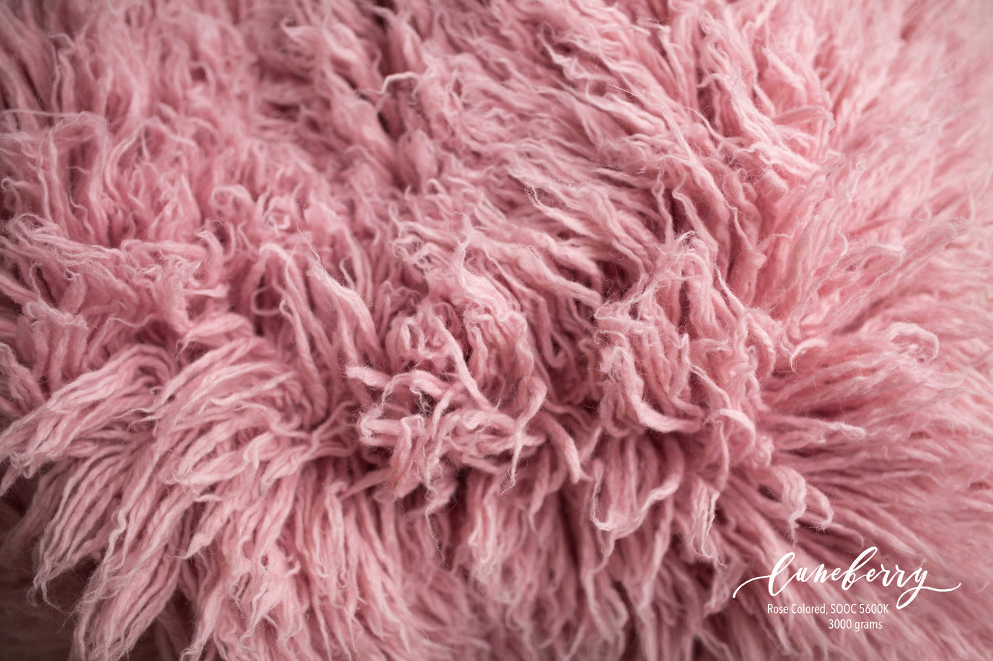ROSE COLORED Premium Wool Flokati